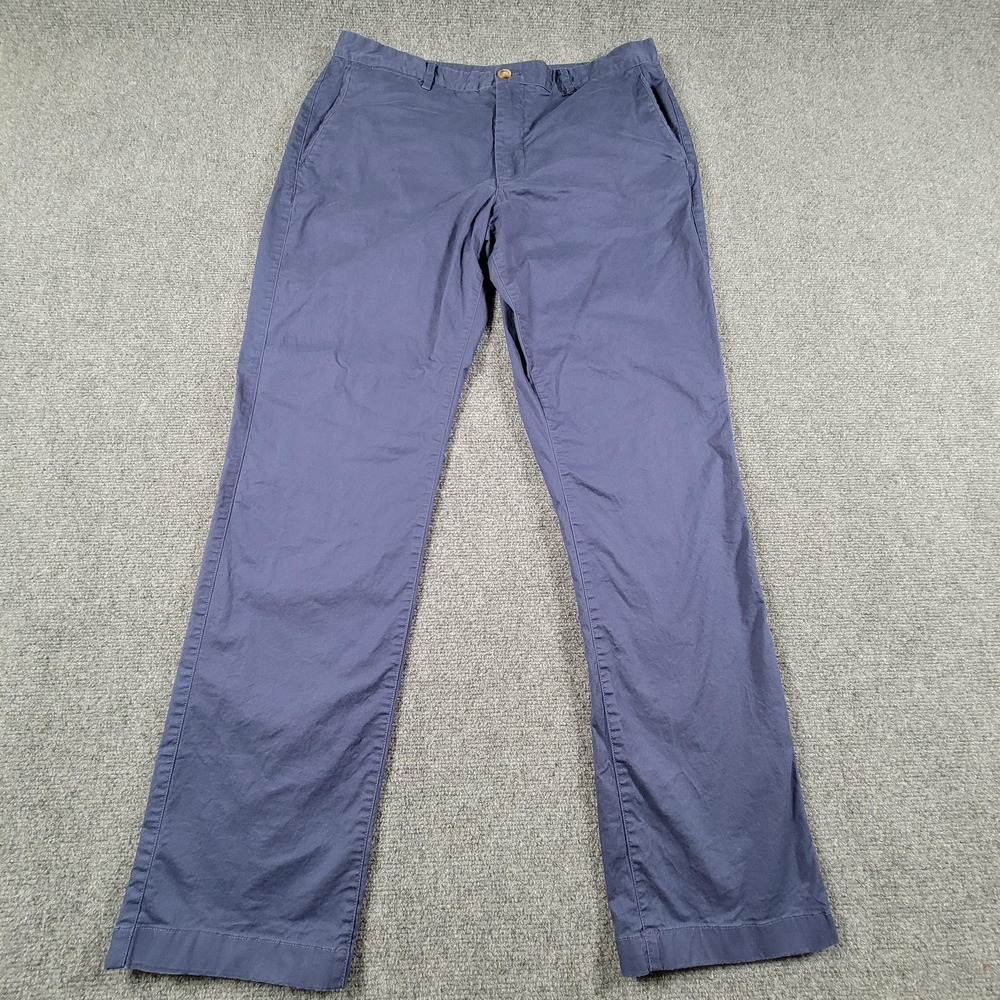 Bonobos Pants Mens 35x32 Blue Slim‎ Stretch Chinos Casual Modern Fit Office